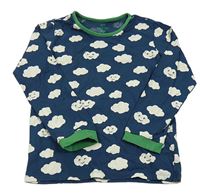 Tmavomodré tričko s mraky TCM