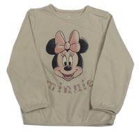 Béžová žebrovaná mikina s Minnie C&A