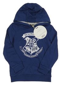 Nové - Tmavomodrá mikina s erby a kapucí - Harry Potter