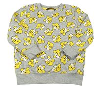 Šedá melírovaná mikina s Pudseym George