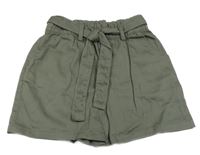 Khaki sukňové kraťasy s páskem Topolino