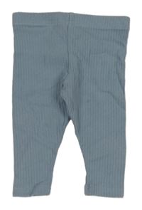 Modré rebrované legíny F&F