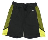 Čierne športové kraťasy s pruhom so sieťovinou Yigga