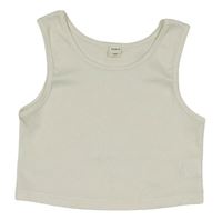Smotanový crop top Shein