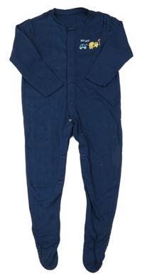 Tmavomodrý overal s autem a mixem betonu Primark