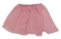 Ružová šifónová sukňa s flitrami