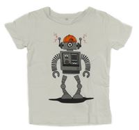 Biele tričko s robotom