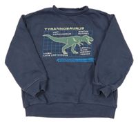 Tmavomodrá mikina s dinosaurom M&S