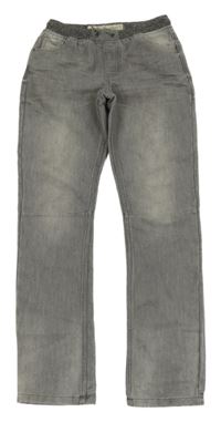 Sivé pull on rifle s úpletovým pasom Denim Co.