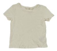 Smotanové rebrované tričko H&M