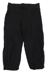 Čierne ľahké capri tepláky H&M