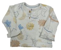 Biela mikina s hviezdami a sluníčky Mothercare