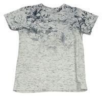 Sivé melírované kvetované tričko Primark