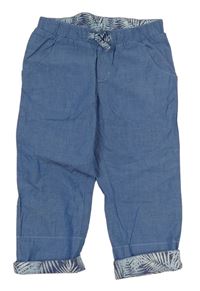 Svetlomodré plátenné nohavice H&M