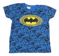 Modro-černé vzorované pyžamové tričko s Batmanem 