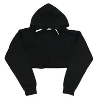 Čierna crop mikina s kapucňou Matalan