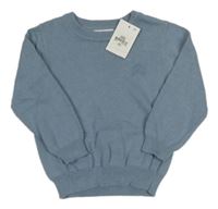 Nové - šedomodrý lehký svetr Primark