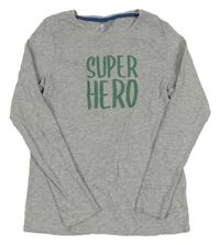 Sivé melírované tričko s nápisom Lily & Dan