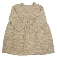 Smetanovo-béžové vzorované úpletové šaty George