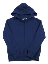 Tmavomodrá ľahká prepínaci mikina s kapucňou Alive