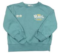 Zelená mikina s nápisom C&A