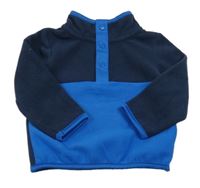 Tmavomodro-modrá fleecová mikina Primark