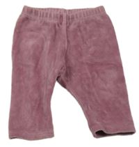 Ružové zamatové tepláky