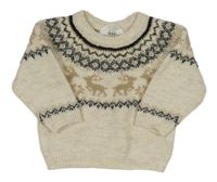 Smetanovo-béžový vzorovaný sveter Primark