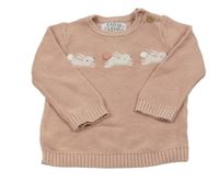 Svetloružový sveter s králikmi F&F