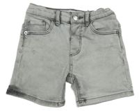 Šedé melírované riflové kraťasy Zara