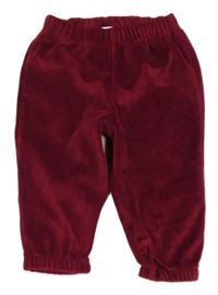 Rubínové sametové tepláky 