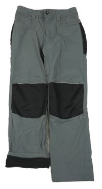 Sivo-čierne šušťákové thermo nohavice Crane