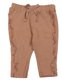 Starorůžové lehké tepláky s volánkem H&M