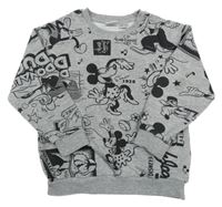 Sivo-čierna mikina s Minnie a kamarády Disney