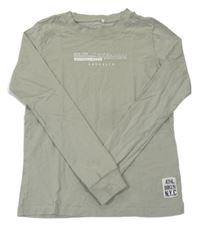 Khaki tričko s nápisom name it.