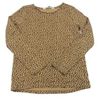 Béžové tričko s leopardím vzorom H&M
