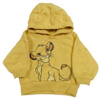 Hořčicová mikina se Simbou a kapucí Primark