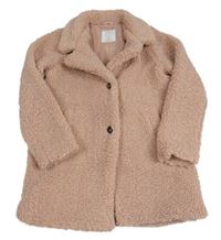 Růžový huňatý kabát Primark
