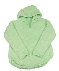 Neonově zelená huňatá mikina s kapucí Dunnes stores