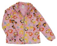 Ružová šušťáková lehce zateplená bunda s princeznami zn. Disney