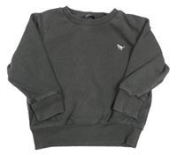 Tmavosivá mikina s výšivkou Next