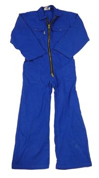 Tmavomodrý pracovní kalhotový overal 