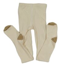 Smetanovo-hnědé punčocháče C&A