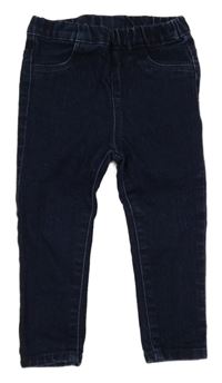 Tmavomodré teplákové rifle H&M