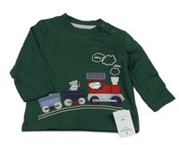 Nové - Zelené triko s vlakem Nutmeg