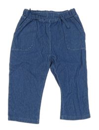 Nové - Modré teplákové rifle H&M