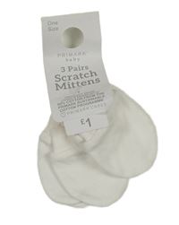 Nové - 3set - 3x bílé rukavičky Primark