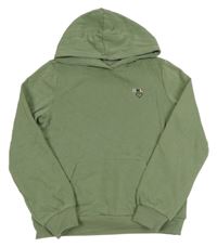 Zelená mikina s logom a kapucňou Only