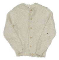 Biely chlpatý trblietavý prepínaci sveter C&A