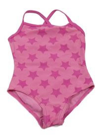 Ružovo-fialové jednodielne plavky s hviezdami Tu